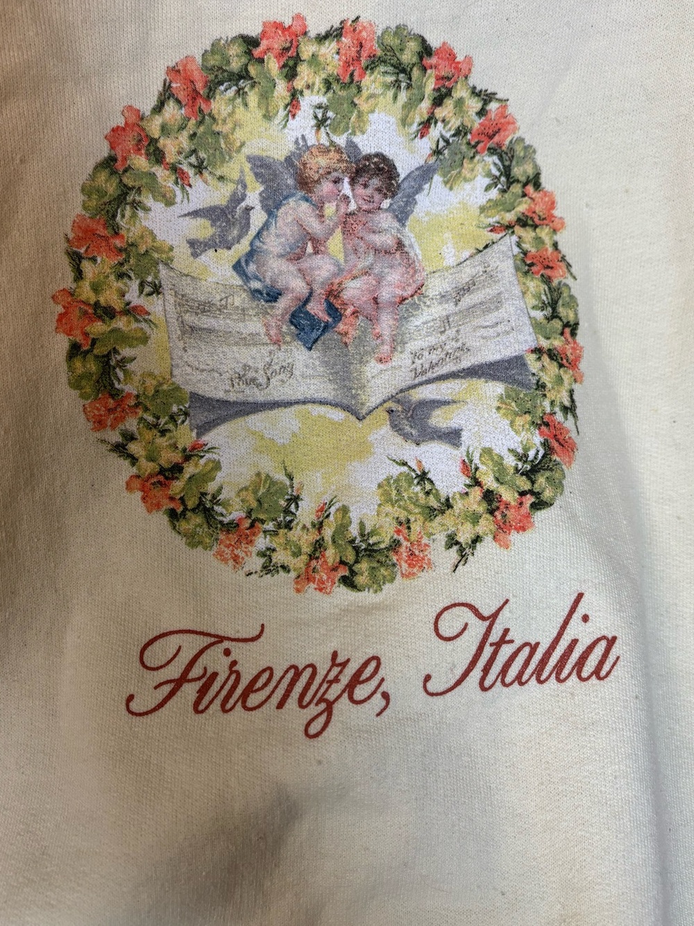 Florence Graphic Cream Pullover Sweatshirt - Picture 3 of 3